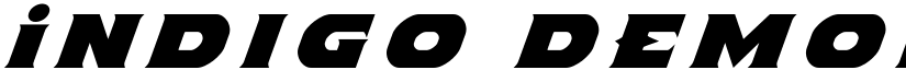 Indigo Demon Title Italic Italic font