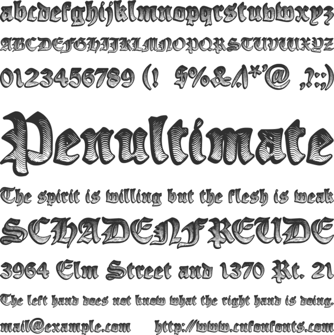 Ye Olde Oak font preview