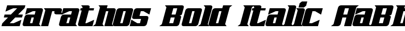 Zarathos Bold Italic font