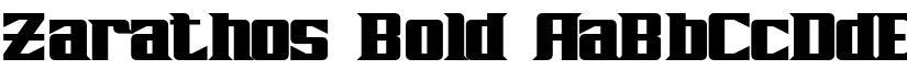 Zarathos Bold font