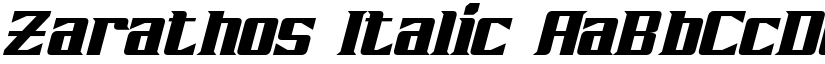 Zarathos Italic font
