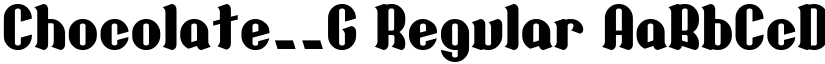 Chocolate__G Regular font