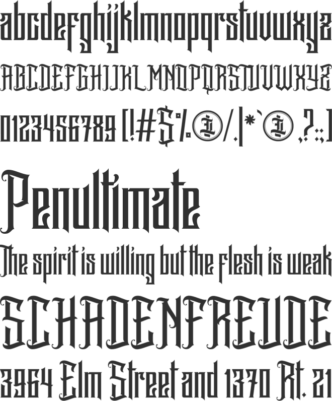 Avartequero Personal Use Only font preview