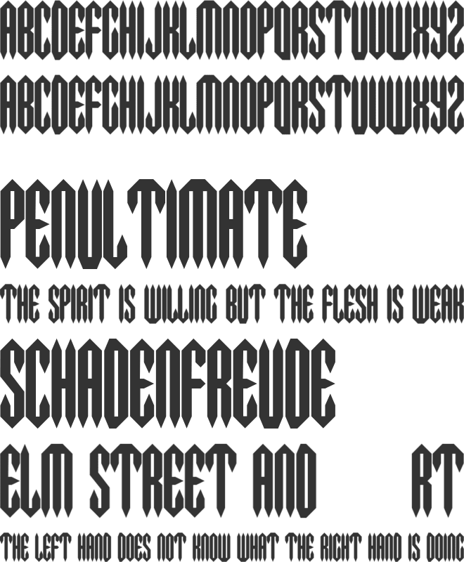 MetalCrusher font preview