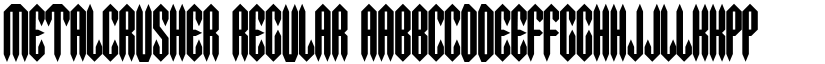 MetalCrusher Regular font