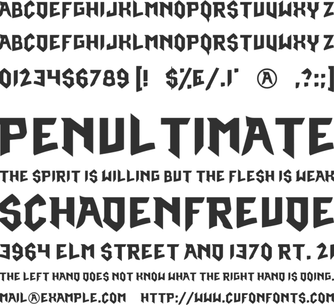 Omega Ruby font preview