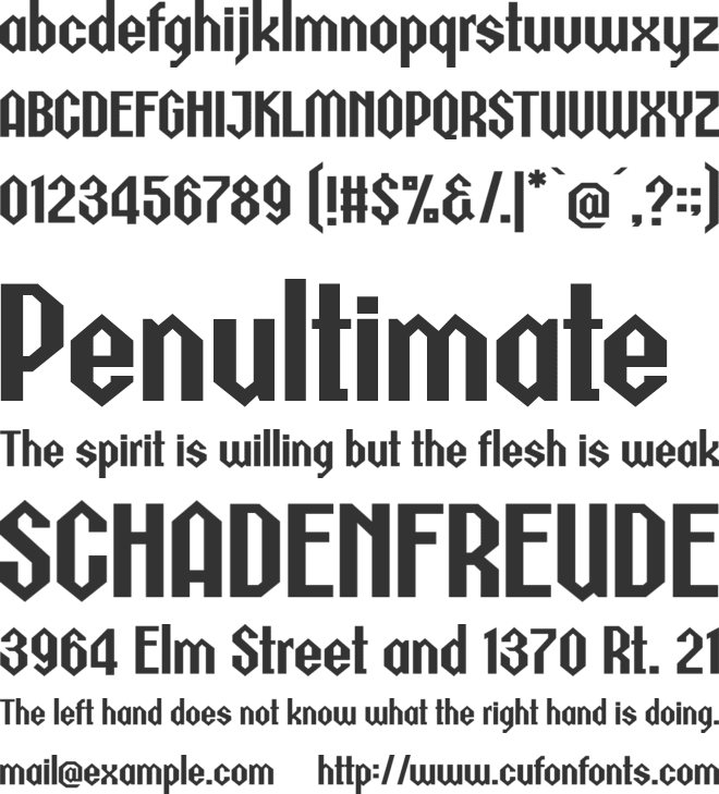 Metalick font preview