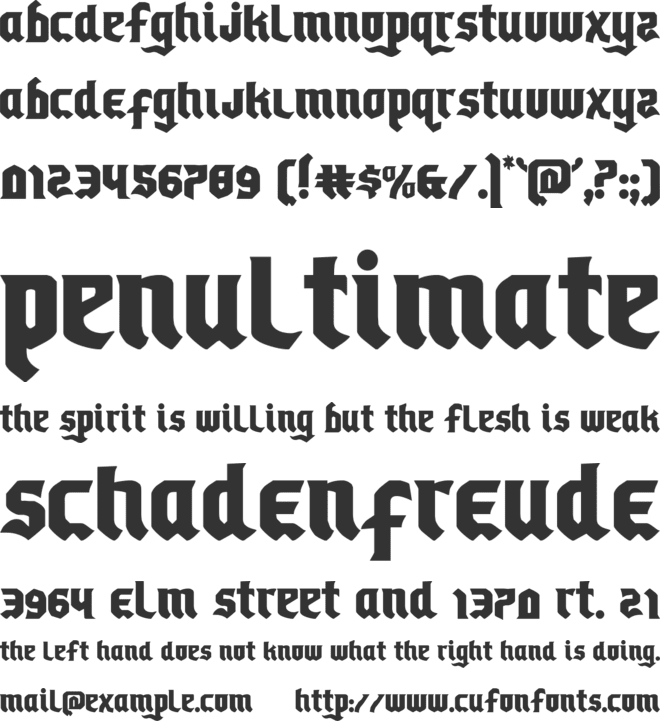 Empire Crown font preview