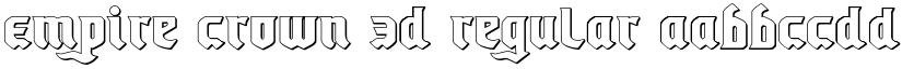 Empire Crown 3D Regular font