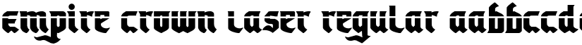 Empire Crown Laser Regular font