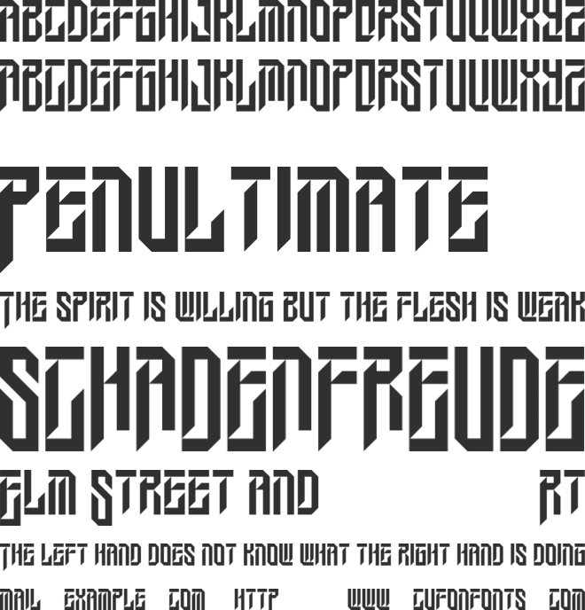 Wesley Gothic font preview