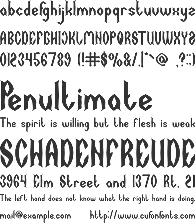 DARK EMPIRE font preview