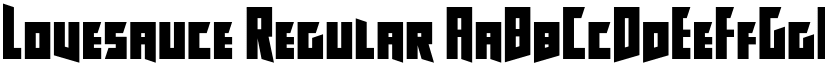 Lovesauce Regular font