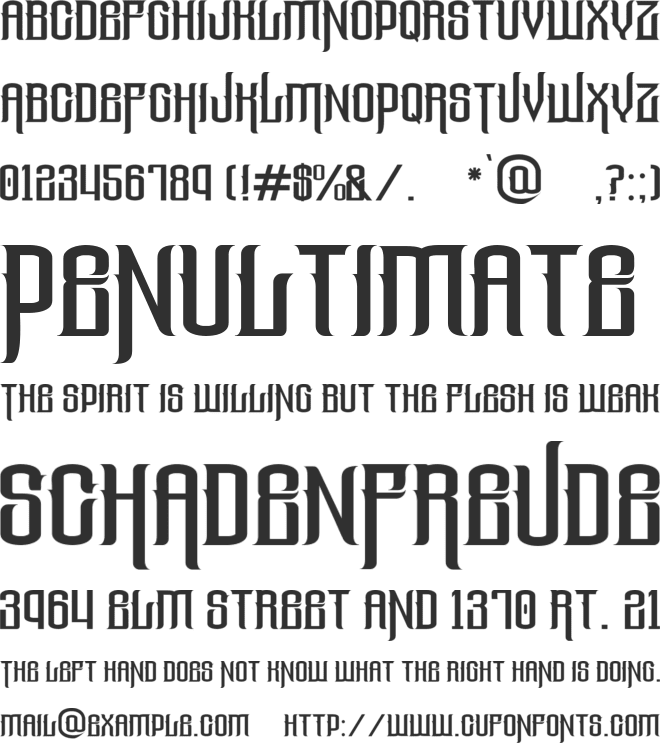 The Lost Canyon font preview