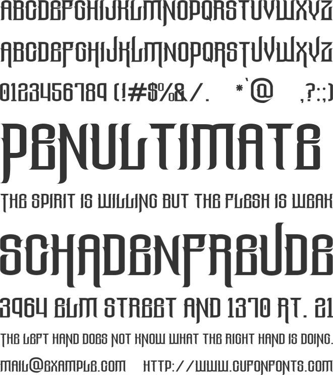 The Lost Canyon font preview