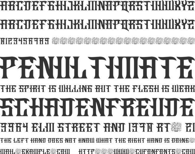 Fucking Hostile font preview