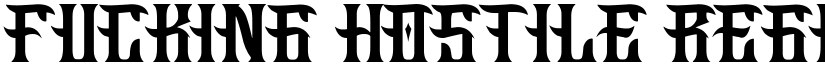 Fucking Hostile Regular font
