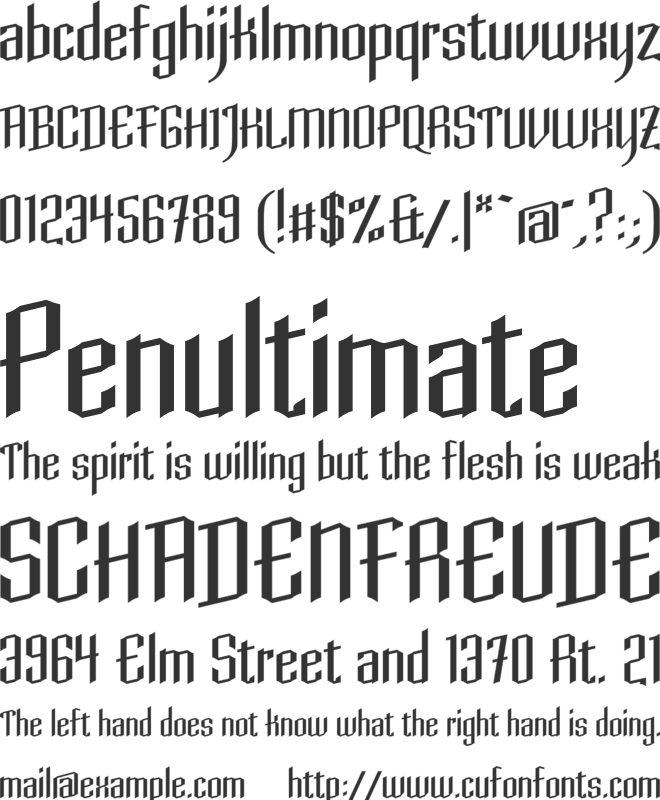 Daimonion font preview