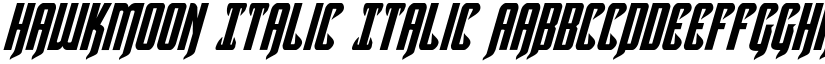 Hawkmoon Italic Italic font