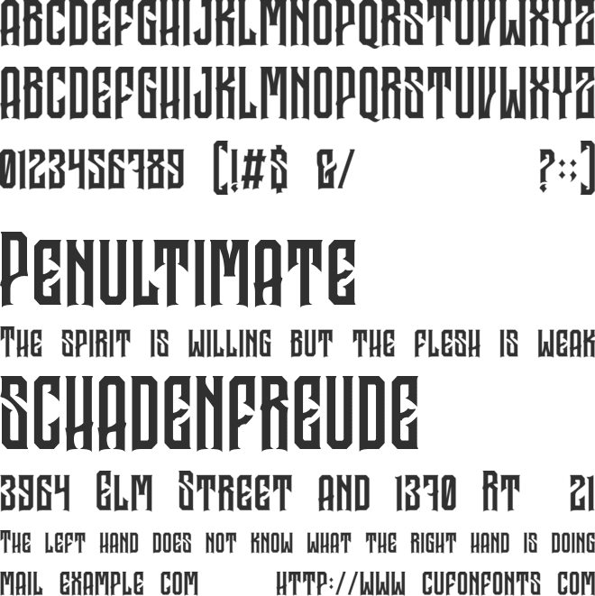 Garreng Personal Use font preview