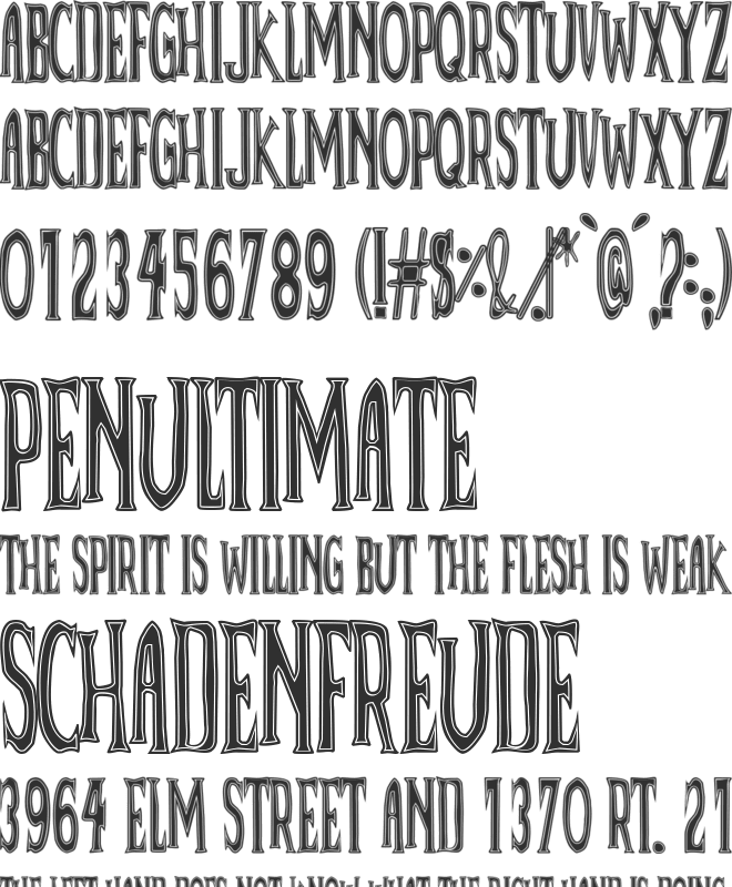 Dead By Dawn UK font preview