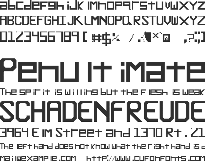 The Cliffside font preview