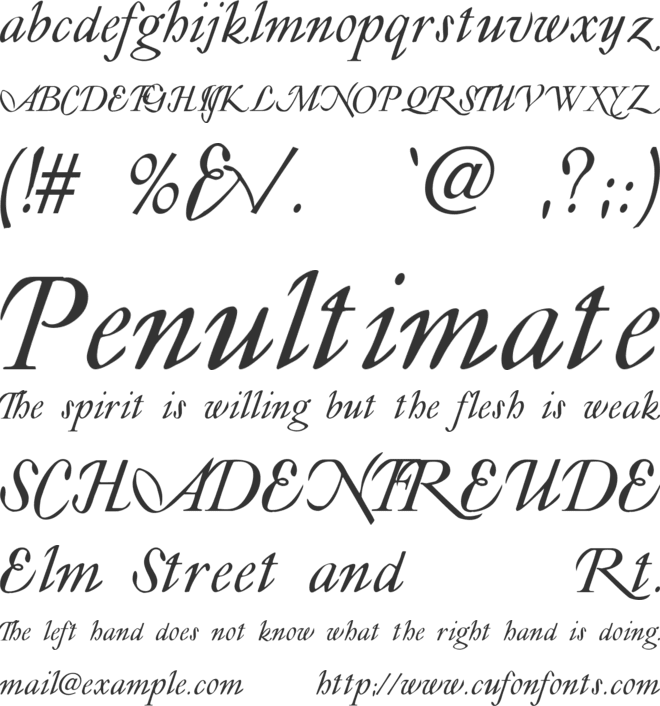 Lyonesse font preview