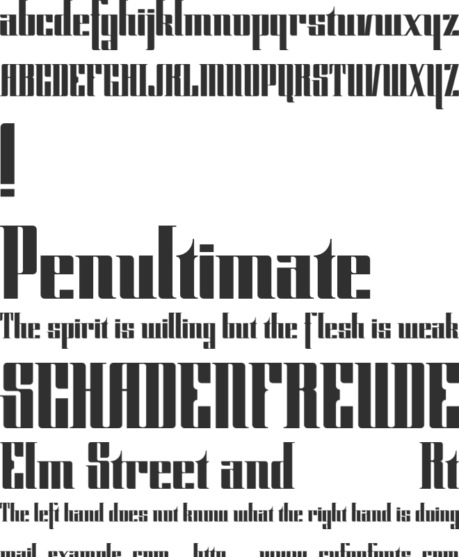 CyberGothic DEMO font preview