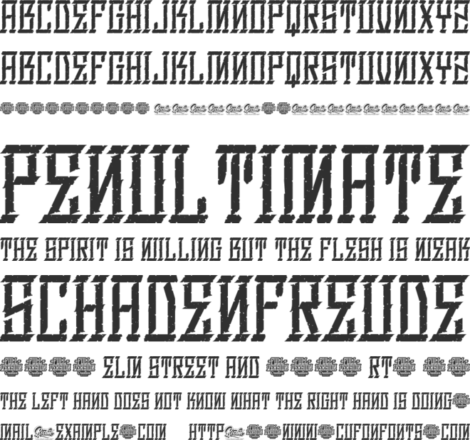 Punisher font preview