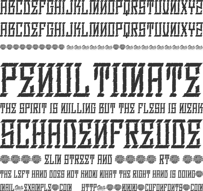 Punisher font preview