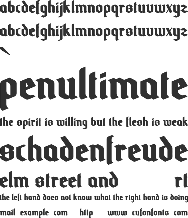 Odale font preview