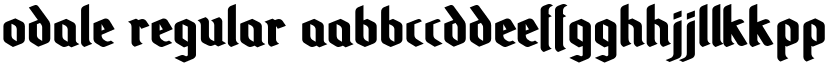 Odale Regular font