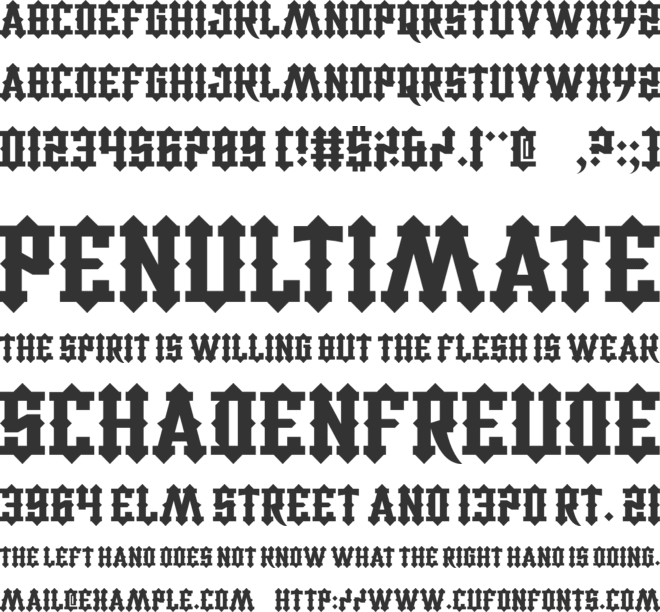 Carnival Trash font preview