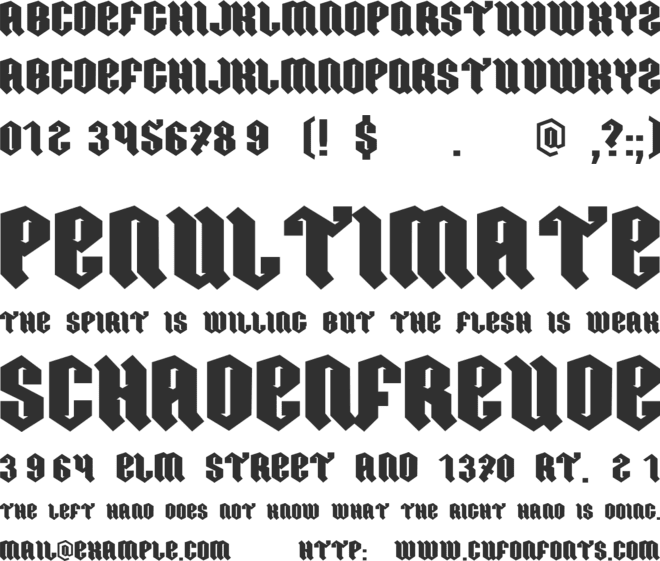 Ordnung font preview