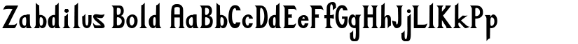Zabdilus Bold font
