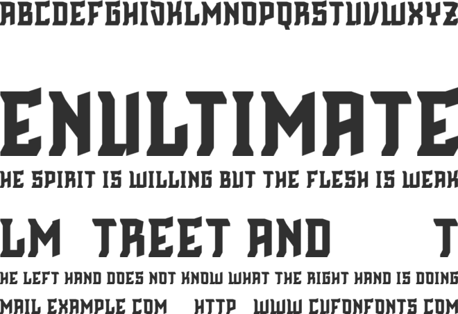 Cinematic English Demo font preview