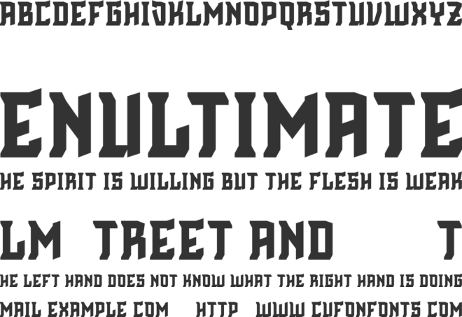 Cinematic English Demo font preview