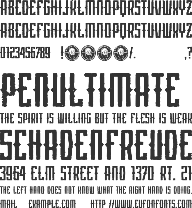 Barna Hardcore font preview