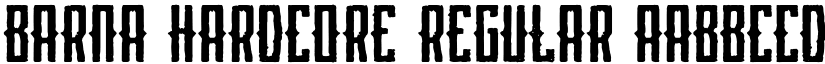 Barna Hardcore Regular font