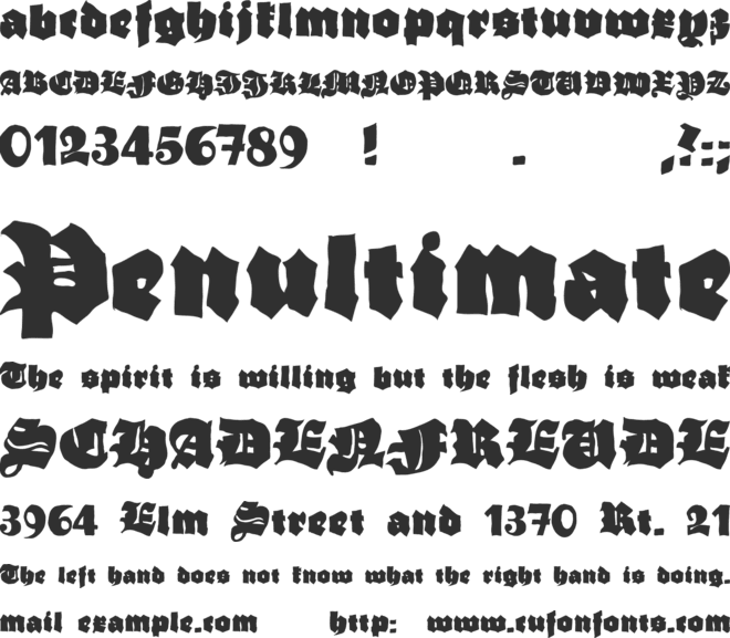 Grobe Hand font preview