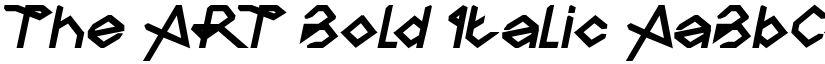 The ART Bold Italic font