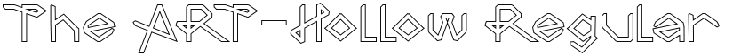 The ART-Hollow Regular font