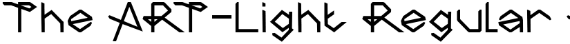 The ART-Light Regular font