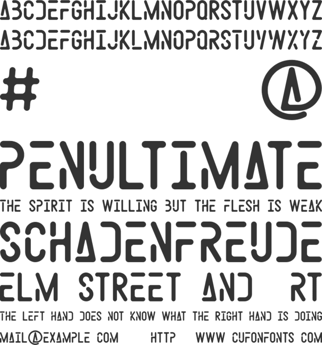 Space Weel Personal Use font preview