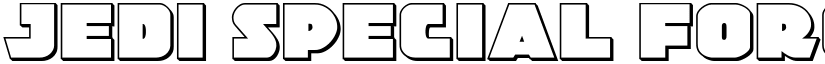 Jedi Special Forces 3D Regular font