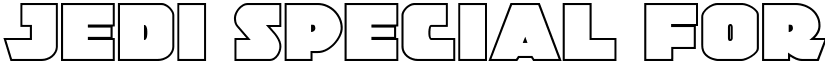 Jedi Special Forces Outline Regular font