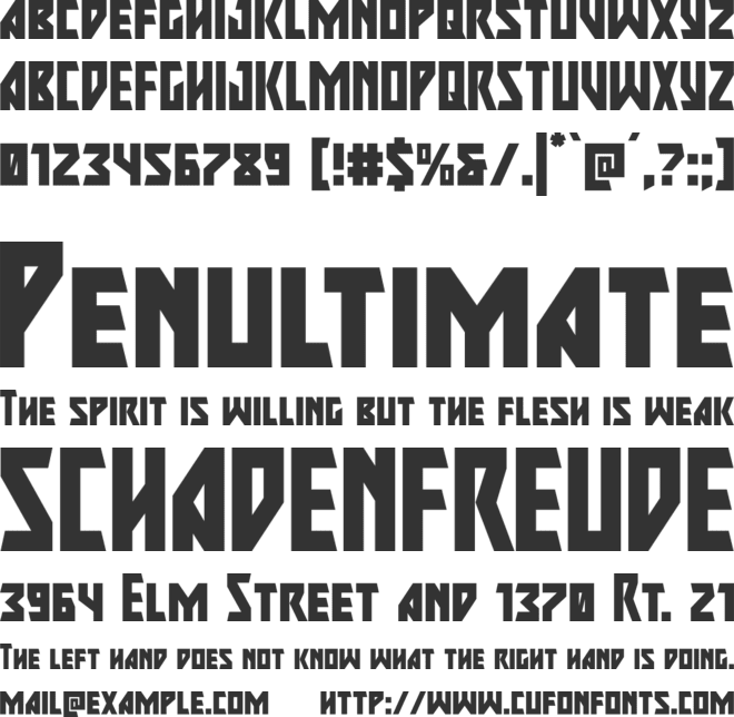 Major Force font preview
