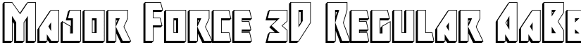 Major Force 3D Regular font