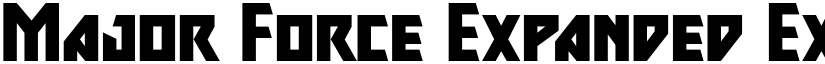 Major Force Expanded Expanded font