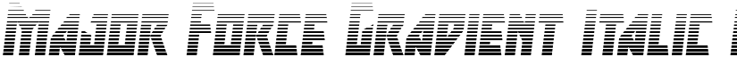 Major Force Gradient Italic Italic font